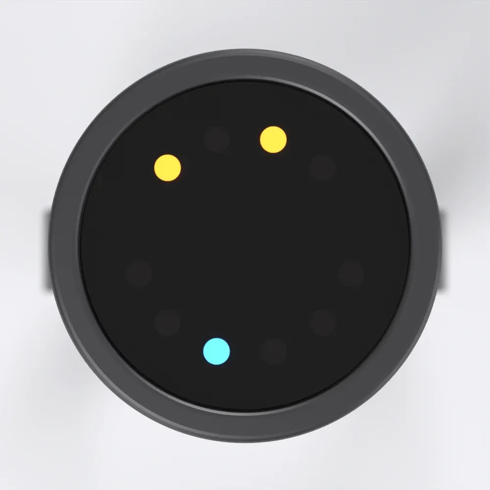 The binary concept face from above